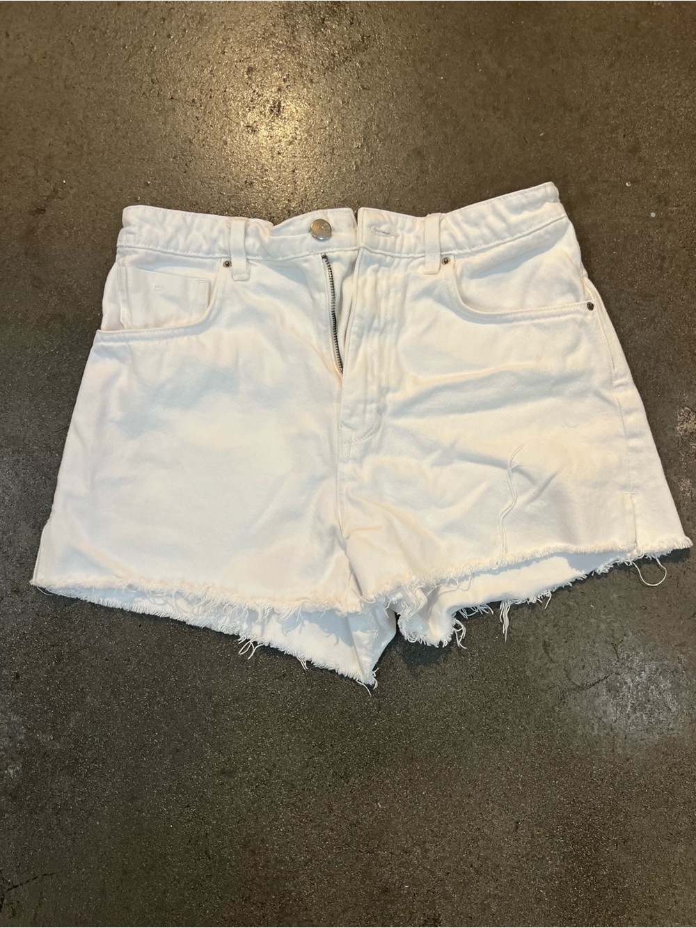 Zara White High Waist Women’s Denim Shorts